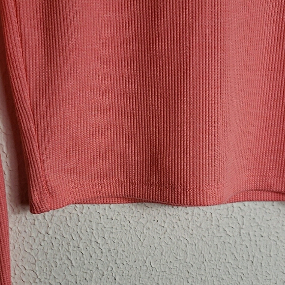 NWT American Eagle AEO Long Sleeve Cropped Hey Baby Mock Neck Tee Medium Preppy - Picture 5 of 12